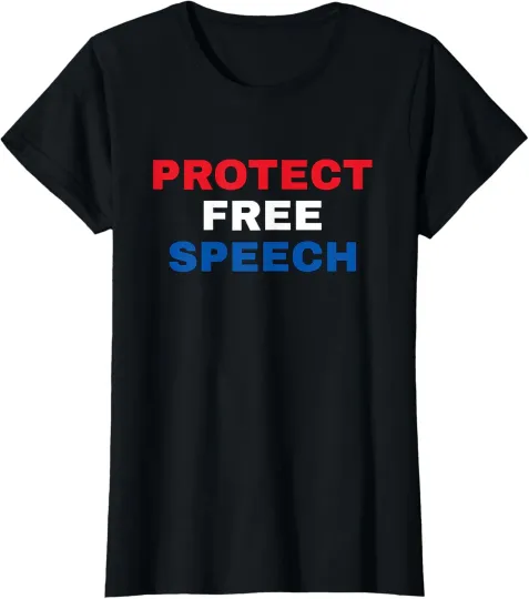 Discover Protect Free Speech America's True Value Statement Ladies' Crewneck T-Shirt