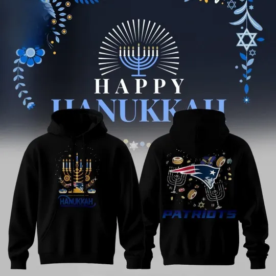 Patriots Happy Hanukkah Hoodie
