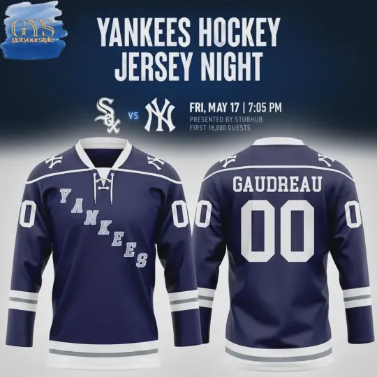 Discover Yankees Hockey Jersey Night 2025 Limited Edition Hockey Shirt Fullsize