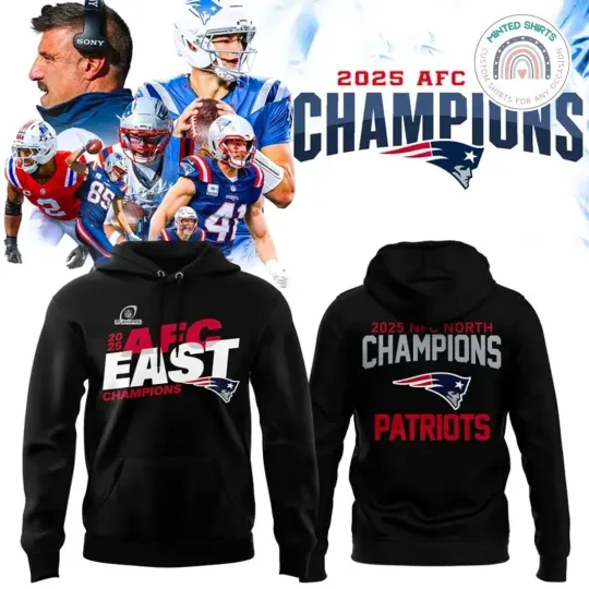 Discover NEW ENGLAND TEAM EAST CHAMPIONS, HOODIE 2SIDES