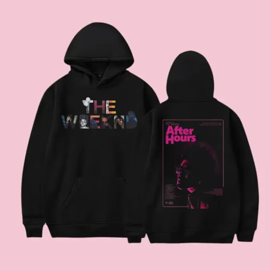 Discover Weeknds After Hours Album Graphic 2 Sided Hoodie Tracklist