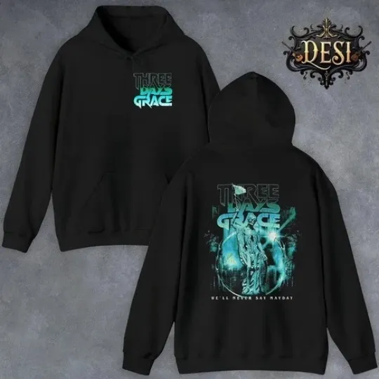 Discover Three Days Grace Tour 2025 Unisex Double Sided Hoodie