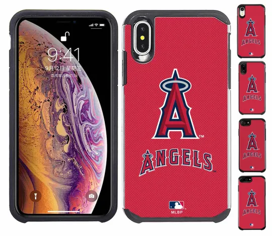 Discover Official MLB ShockProof Hybrid Cover Case for Cell Phone - Los Angeles Angels
