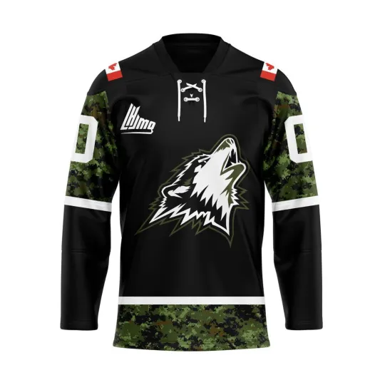 Discover Rouyn-Noranda Huskies Personalized 2025/26 Military Lace Hockey Shirt