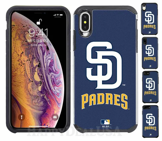 Discover Official MLB ShockProof Hybrid Cover Case for Cell Phone - San Diego Padres