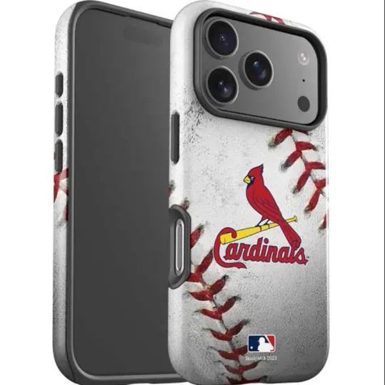 St. Louis Cardinals Game Ball iPhone 13-17 Pro Max Impact Case
