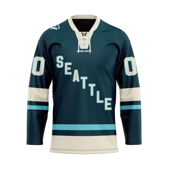Discover Seattle Personalized 2025/26 Home Lace Hockey Shirt Fan Gear