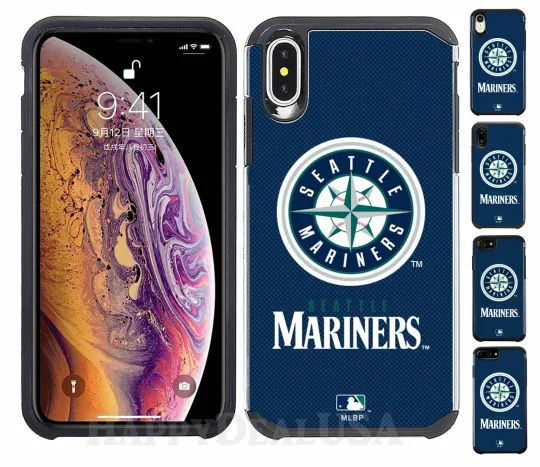 Discover ShockProof Hybrid Cover Case for Cell Phone - Seattle Mariners