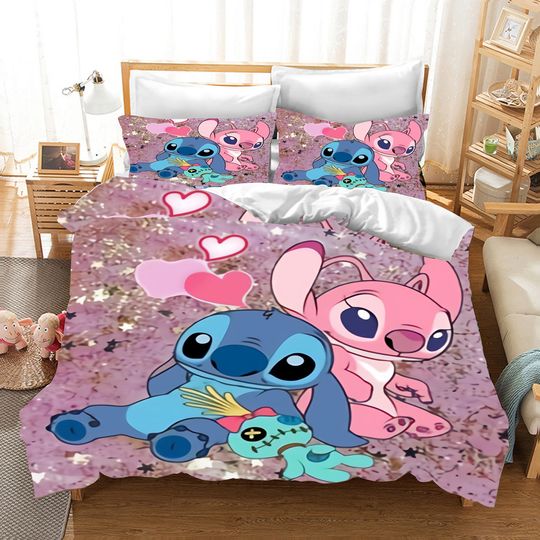 Discover Stitch Printed Bedroom bedding set duvet cover Christmas Gifts Comforte Cartoon With pillowcase children's  suitable and adults