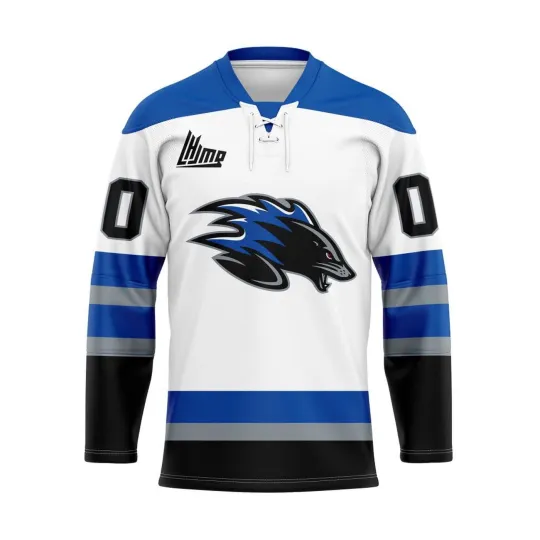 Discover Saint John Sea Dogs Personalized 2025/26 Away Lace Hockey Shirt Fan Gear