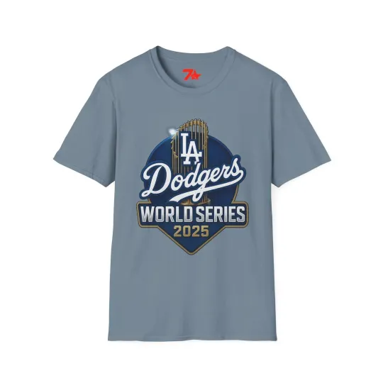 Discover LA Dodgers Baseball Unisex T-Shirt with 2 Prints, Softstyle Raglan Top