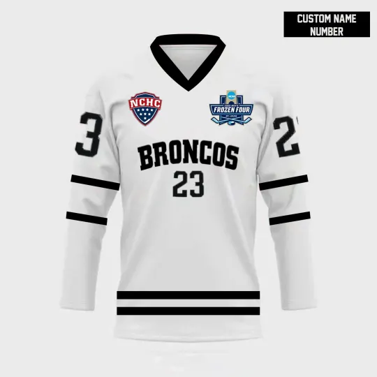 Discover Personalize Western Michigan Broncos 2025 Frozen Four Hockey Shirt Classic Style