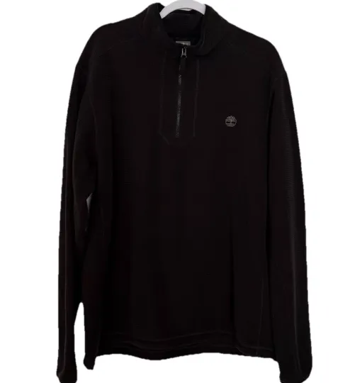 Discover Columbia Pullover Mens 2XL Green Quarter Zip Fleece Waffle Knit Outdoor Hiking