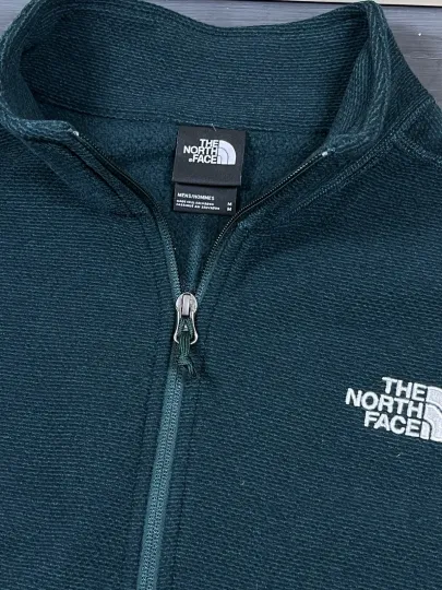 Discover The North Face Pullover Teal Waffle Knit 1/4 Zip Sweatshirt Outdoor New