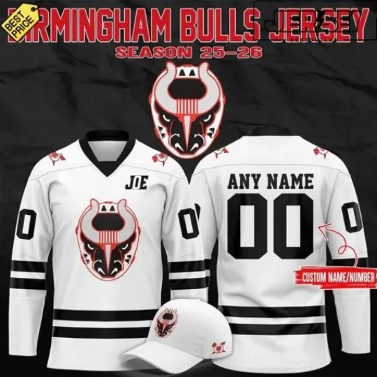 Discover 1Birmingham 1Bulls New Season 2025-26 Hockey Jersey – White