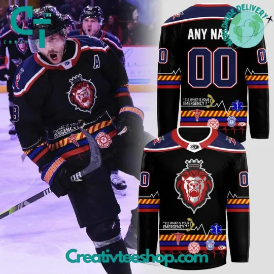 Discover Reading Royals x Firefighters Personalized Hockey Jersey