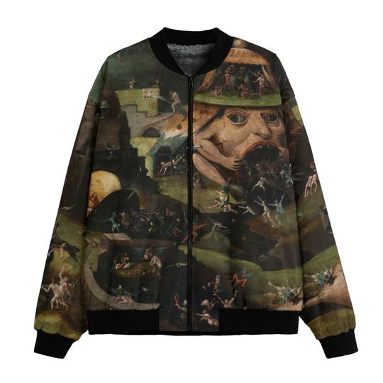 Discover Hieronymus Bosch "Harrowing of Hell" Fleece Bomber Jacket