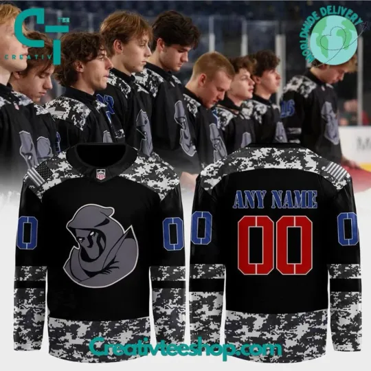 Discover 1Youngstown 1Phantoms x Military Appreciation Night Personalized Hockey Jersey