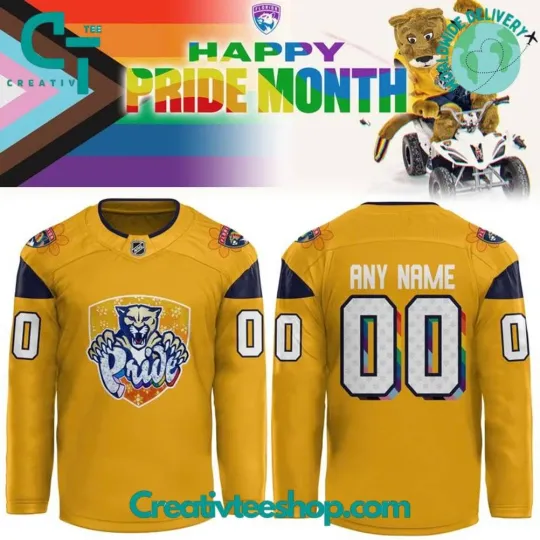 Discover 1Florida 1Panthers Happy Pride Month 2025 Personalized Hockey Jersey