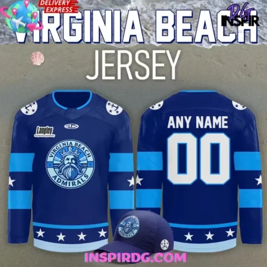 Discover 1Norfolk 1Admirals 1Virginia Beach 2025 Hockey Jersey