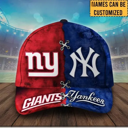 Discover Giants And Yankees Custom Cap