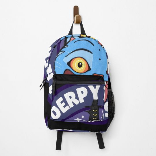 Blue DERPY tiger with bird cute classic  Backpack