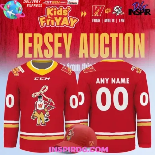 Discover 1Calgary 1Wranglers Kid’s Friday Special Hockey Jersey