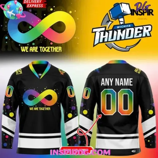 Discover Wichita Thunder 2025 Autism Awareness Hockey Jersey
