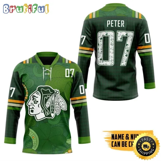 Discover Personalized NHL 1Chicago 1Blackhawks 2025 St Patrick Day Hockey Jersey NHL