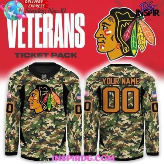 Discover 1Chicago 1Blackhawks Military Appreciation Special Hockey Jersey