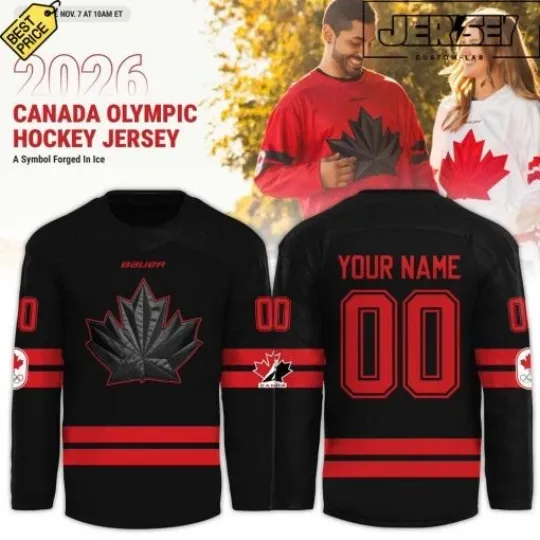 Discover Canada Olympic 2026 A Symbol Forged in Ice Hockey Jersey – Black