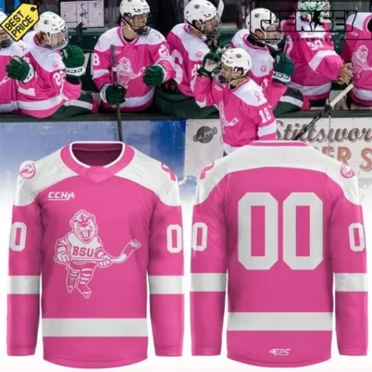 Discover 1Bemidji 1State 2025 Pink in the Rink Hockey Jersey