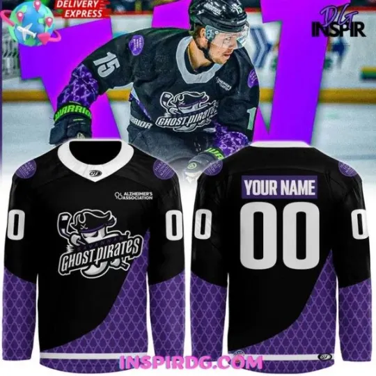 Discover 1Savannah Ghost Pirates Alzheimer’s Awareness 2025 Hockey Jersey