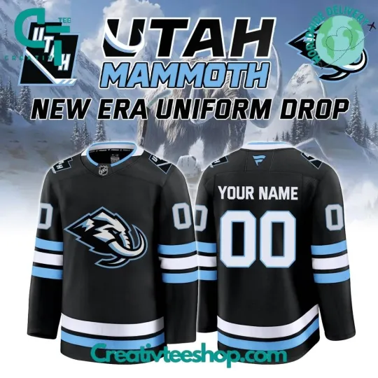 Discover Utah Mammoth Hockey Special New Era Uniform Black Jersey