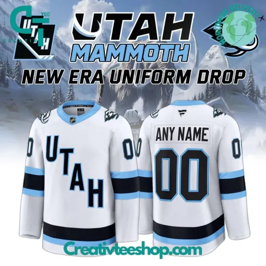 Discover Utah Mammoth Hockey Special New Era Uniform White Jersey