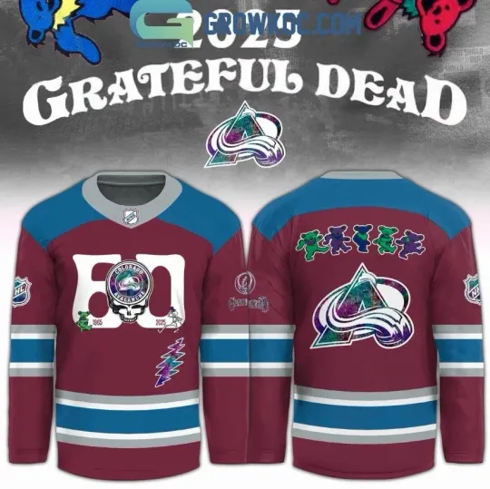 Discover 1Colorado 1Avalanche X Grateful Dad 60 Years Hockey Jersey