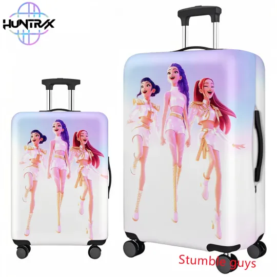 Discover Kpop Demon Hunters Luggage Cover Fits 18-32 Inch Suitcases Anime Style Travel Protector