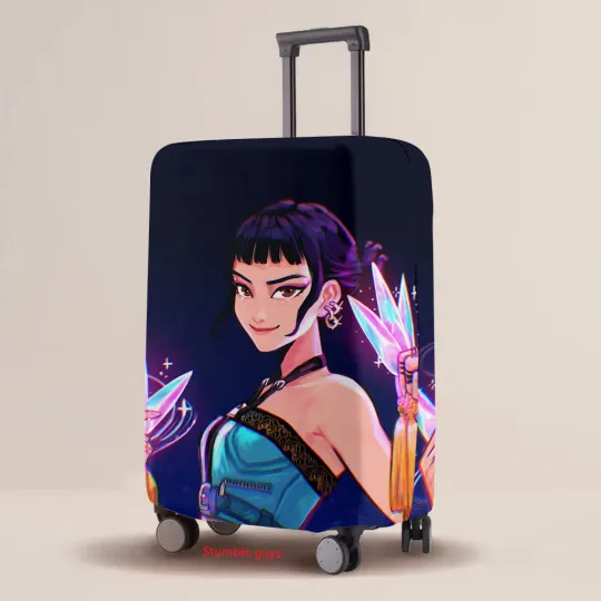 Discover Kpop Demon Hunters Luggage Cover Elastic Cartoon Print Protective Case Travel Suitcase Accessories​