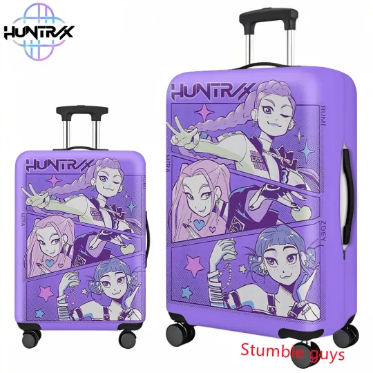 Discover Detailed Kpop Demon Hunters Luggage Cover Fits 18-32 Inch Suitcases Anime Character Print Travel Sleeve