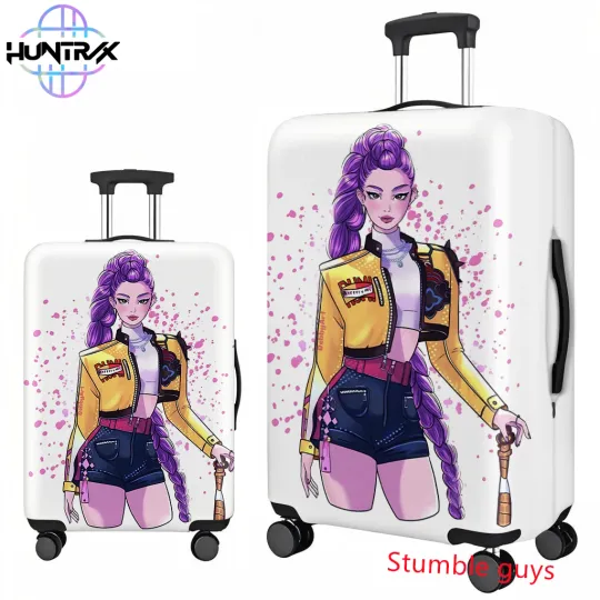 Discover Kpop Demon Hunters Luggage Cover Fits 18-32 Inch Suitcases Cute Anime Travel Protector