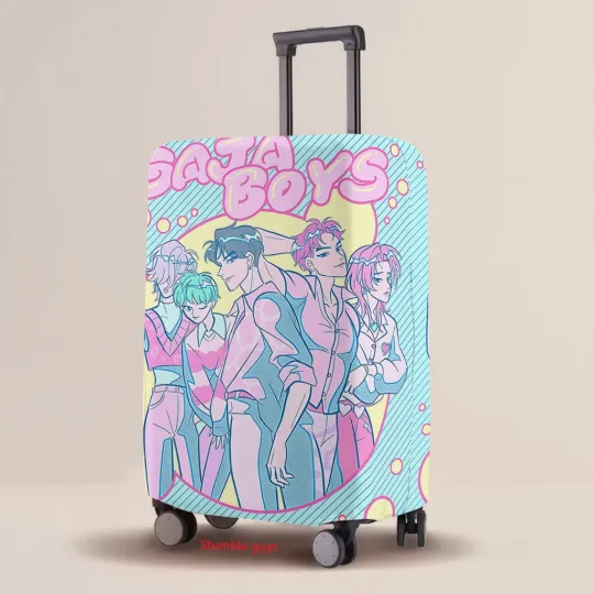 Discover Kpop Demon Hunters Luggage Protective Cover Wear-Resistant Fashion Elastic Cartoon Print Suitcase Case​