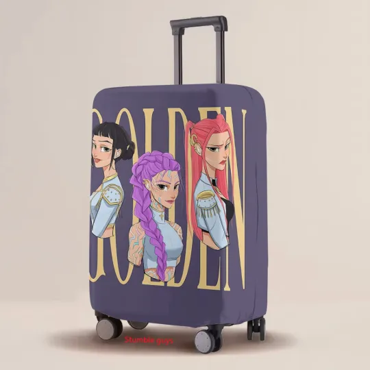 Discover Kpop Demon Hunters Cartoon Luggage Cover Elastic Print Protective Case Suitcase Travel Must-Have​