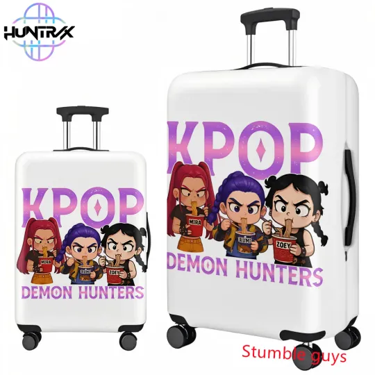 Discover Demon Hunters Anime Kpop Suitcase Cover Fits 18-32 Inch Luggage Durable Travel Protector