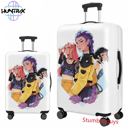 Discover K-pop Devil Hunter Luggage Protective Cover Compatible Durable Anime Travel Protective Cover