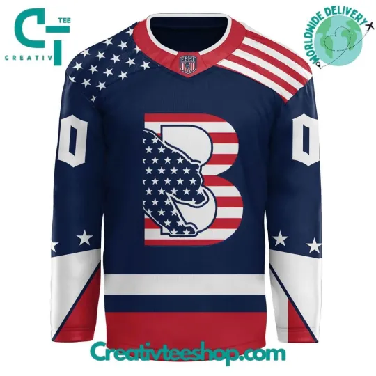 Binghamton Black Bears Military Day 2025 Custom Hockey Jersey