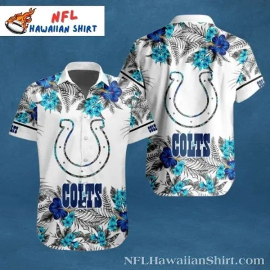 Discover Indianapolis Colts Island Flora – Tropical Fanfare Hawaiian Shirt