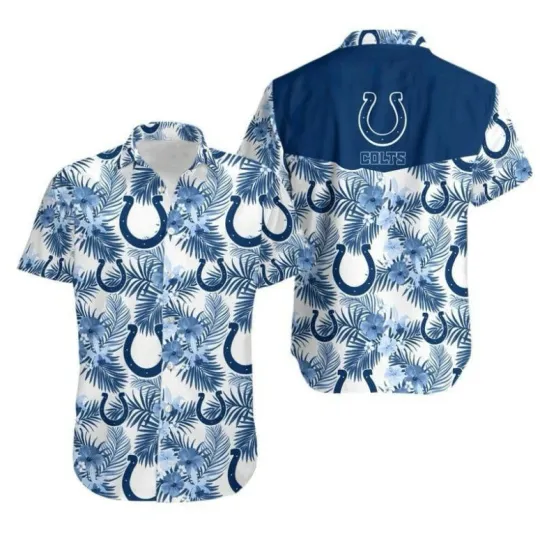 Discover Indianapolis Colts Sunset Wave Paradise Hawaiian Shirt