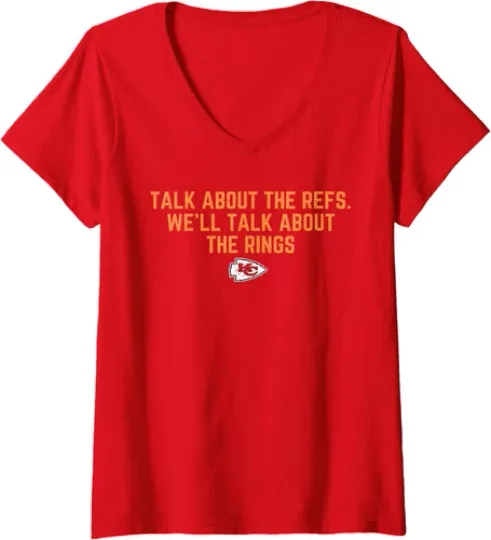 Discover Talk About The Refs Well Talk About The Rings Kansas Ladies' V-Neck Tshirt