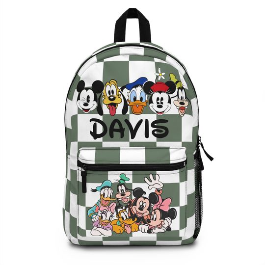 Discover Custom Kids Backpack - Mickey Mouse Backpack for Christmas Gift to Nephew, School Bag to Kids Mickey Disney-Themed Christmas Bag for Kids