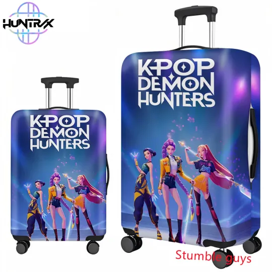 Discover Minimalist Kpop Demon Hunters Luggage Cover 18-32 Inch Suitcase Protector Soft Durable Fabric